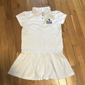 Girls white polo dress